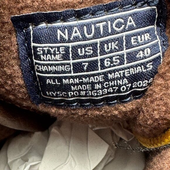 Nautica Channing Duck Boots Brown Waterproof Rubber Sole Insulated Lace-Up 7 M - Picture 8 of 11